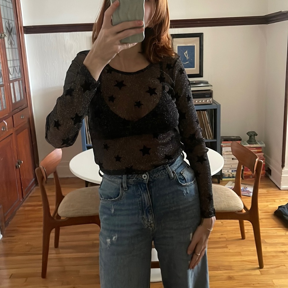Sheer Long Sleeve Top